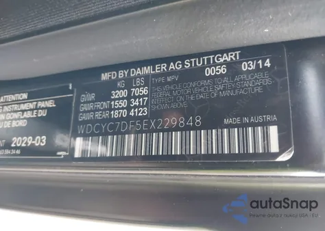 2014 Mercedes-Benz G 63 Amg 4Matic z USA, uszkodzony, nr VIN WDCYC7DF5EX222169